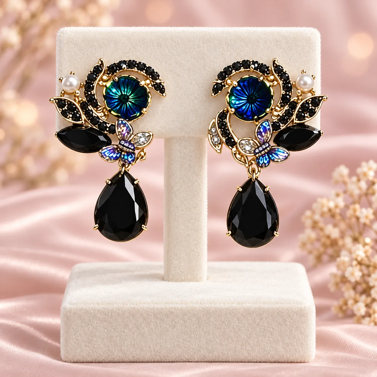 Floral Teardrop Earrings