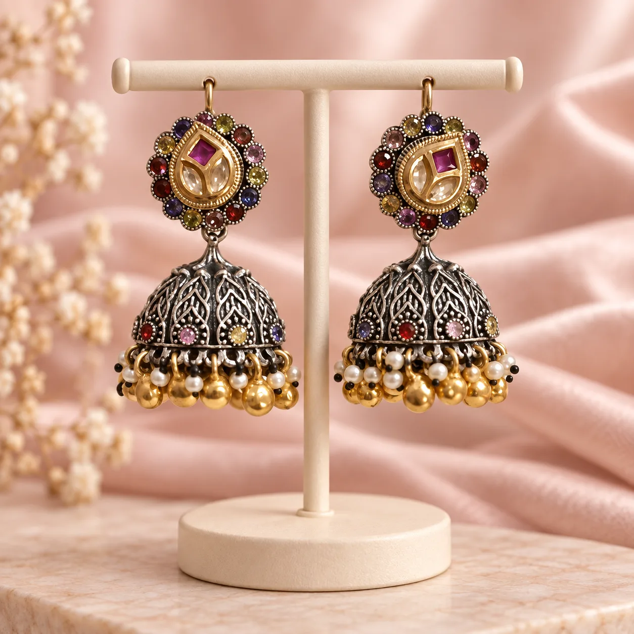 Peacock Single Jhumka Earrings