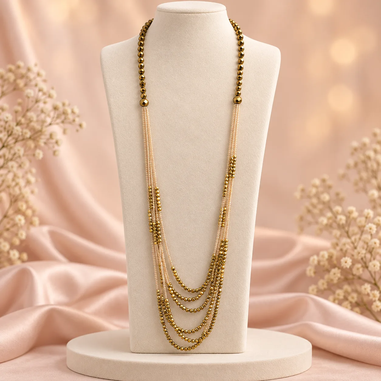 Long Antique Multistrand Necklace